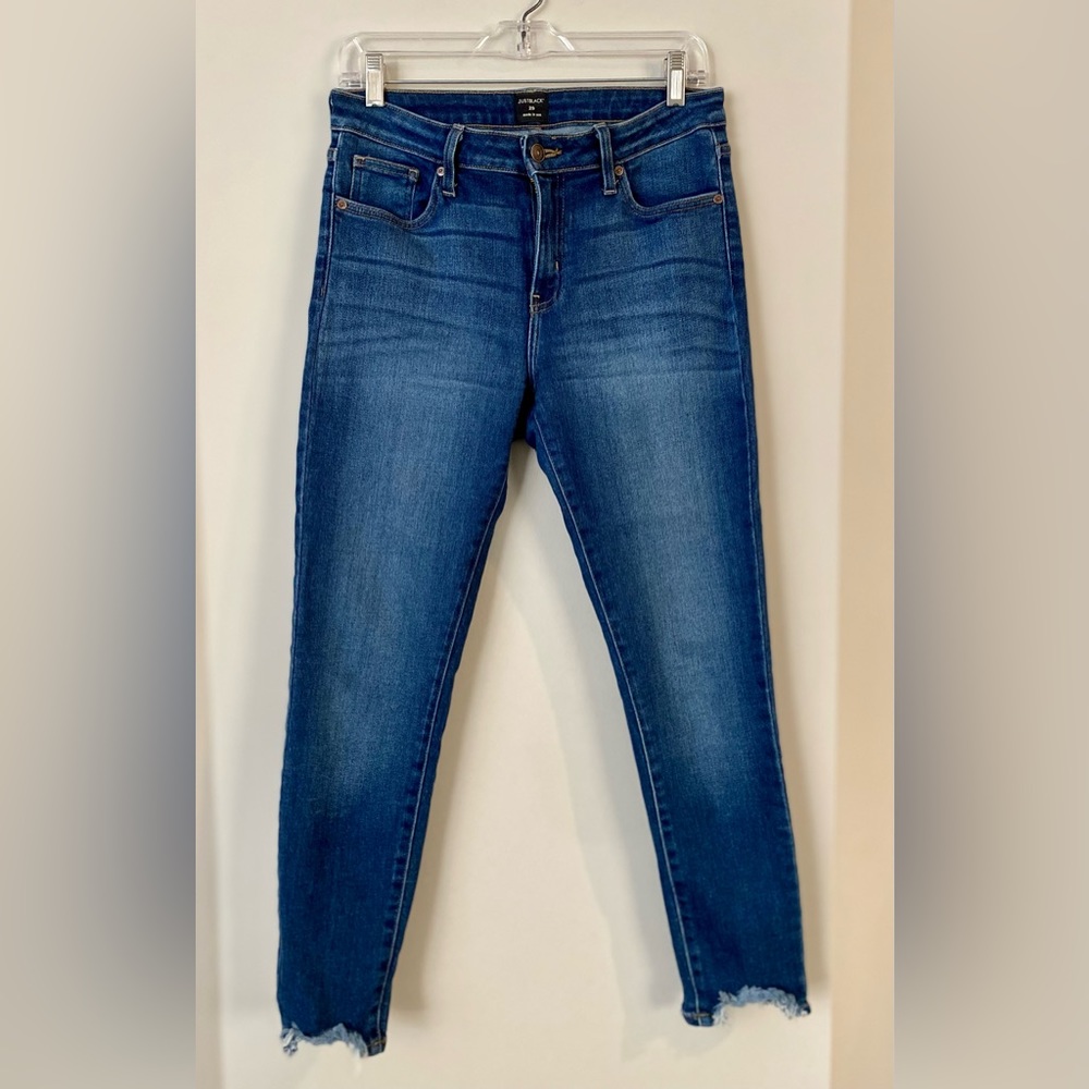 Just Black-29-blue jeans with raw hem